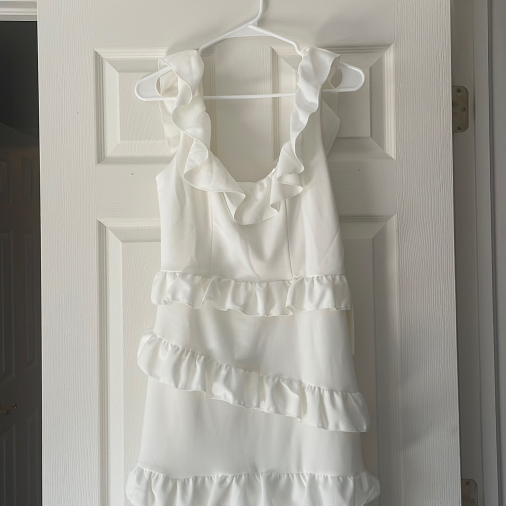 Show Me Your Mumu Greta White Dress, Rehearsal dress, Bridal shower dress